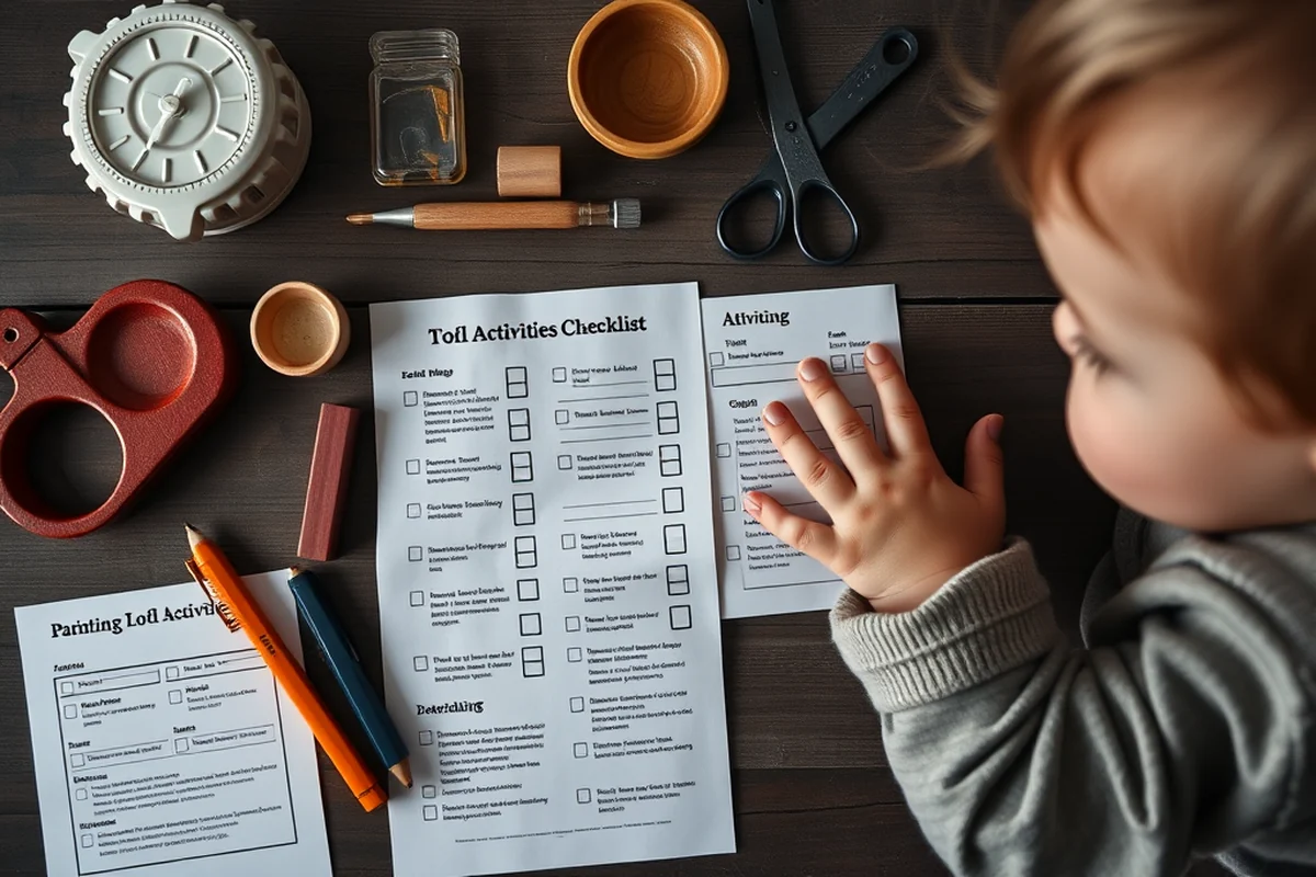 toddler activities checklists for beginners — Toddler Activities Checklists For Beginners (the finished result)
